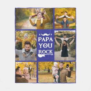 Foto van papa op maat met namen van kinderen gesch fleece deken