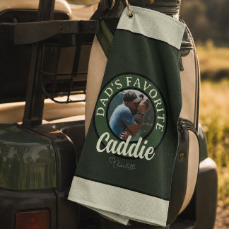 Foto van papa's favoriete caddie golfhanddoek