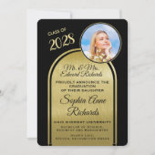 Foto van Parents Black Afstuderen Aankondiging (Voorkant)