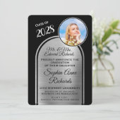 Foto van Parents Black Afstuderen Aankondiging (Staand voorkant)