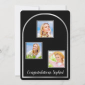 Foto van Parents Black Afstuderen Aankondiging (Achterkant)