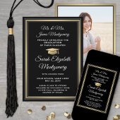 Foto van Parents Black Gold & White Afstuderen Aankondiging