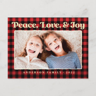 Foto van Peace Love & Joy Pset Pattern Feestdagenkaart