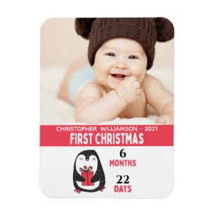 Foto van Penguin Baby's First Christmas Magneet