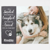 Foto van Pet Dog Memorial Fleece Deken (Voorkant (Horizontaal))