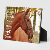Foto van Pet Loss Herembrance Horse Fotoplaat (Zijkant)