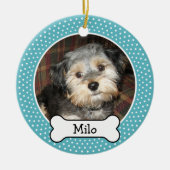 Foto van Pet met Dog Bone - Single Sided Keramisch Ornament (Voorkant)