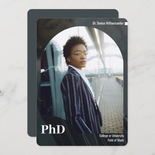 Foto van PhD Afstuderen Aankondiging (Voorkant / Achterkant)