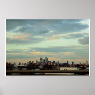Foto van Philadelphia Silhouet Poster