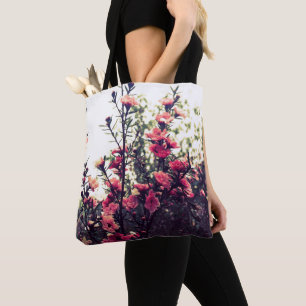 Foto van Pink Blossom Wild Meadow Draagtas