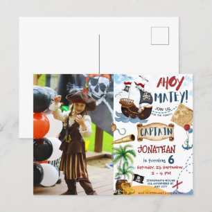 Foto van Pirate Birthday Party Briefkaart