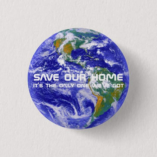 Foto van Planet Earth opslaan Ronde Button 3,2 Cm (Voorkant)
