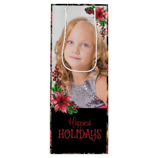 Foto van Poinsettia Family Wijn Cadeautas (Voorkant)