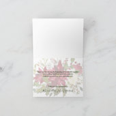 Foto van Poinsettia Greenery kerstbruiloft Bedankkaart (Binnen)