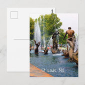 Foto van prachtige kleurrijke watersculptuur briefkaart (Voorkant / Achterkant)