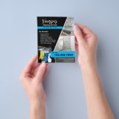 Foto van professionele schoonmaakdienst flyer (Hand)