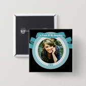 Foto van Proud Senior Vierkante Button 5,1 Cm (Voorkant /achterkant)