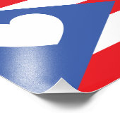 Foto van Puerto Rican Flag Afdruk (Hoek)