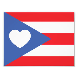 Foto van Puerto Rican Flag Foto Afdruk