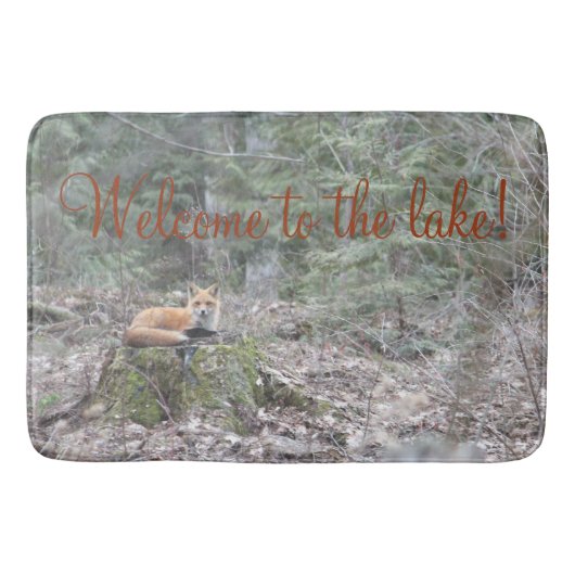 Foto van Red Brown Fox Badmat (Voorkant)