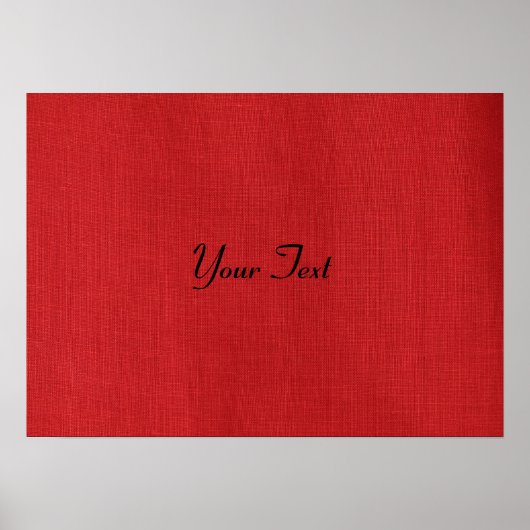Foto van Red Linen Texture Poster (Voorkant)