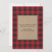 Foto van Red Pset Merry kerstkraft Feestdagenkaart (Achterkant)