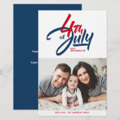 Foto van Red, White en Blue Happy Independence Day (Voorkant / Achterkant)