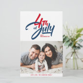 Foto van Red, White en Blue Happy Independence Day (Staand voorkant)