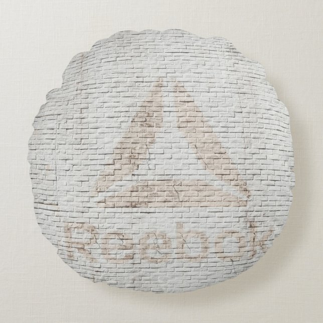 Foto van Reebok op de muur Rond Kussen (Voorkant)