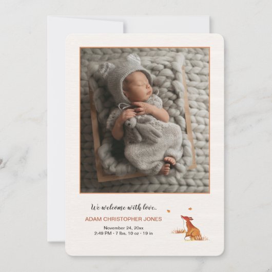 Foto van Ref Fox Cub - Aankondiging van geboorte (Voorkant)