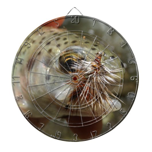 Foto van regenboogforel dartbord (Voorkant)