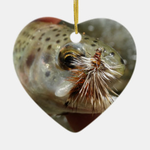 Foto van regenboogforel keramisch ornament