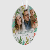 Foto van rendieren en foetussen Monogram Ornament (voorkant)