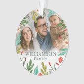 Foto van rendieren en foetussen Monogram Ornament (voorkant)