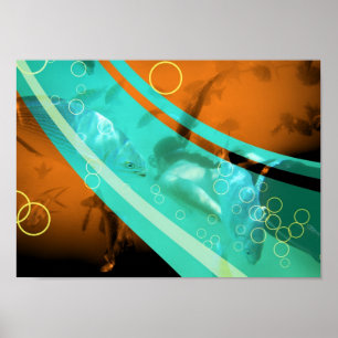 foto van retro snorkeling poster