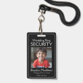Foto van Ringdrager BEWIJS Badge Zwart Wit (Voorzijde met lanyard)