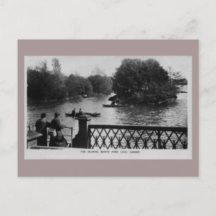  foto van Roath Park Lake Cardiff Wales Briefkaart