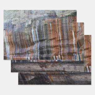 Foto van Rocks Michigan National Lakeshore Inpakpapier Vel