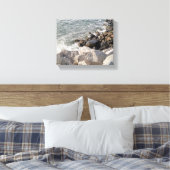 Foto van Rocky Ocean Shore Canvas Afdruk (Insitu (Slaapkamer))