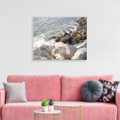 Foto van Rocky Ocean Shore Canvas Afdruk (Insitu (Woonkamer))