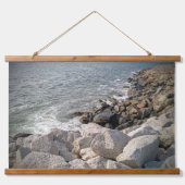 Foto van Rocky Ocean Shore Hangend Wandkleed (Voorkant)