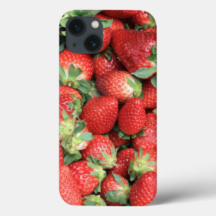Foto van rode sappige aardbeien iPhone 13 hoesje