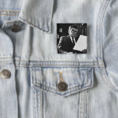 Foto van Ronald Reagan Vierkante Button 5,1 Cm (In situ)