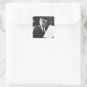 Foto van Ronald Reagan Vierkante Sticker (Tas)