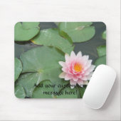  foto van roze en groene Lily Pad Muismat (Met muis)