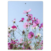 Foto van roze en Paarse bloem Klembord (Achterkant)