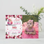 Foto van Roze Owl Sweeely Valentijns Kaart (Staand voorkant)