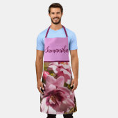 Foto van roze Rozen met één Roos bloem Schort (Gedragen)