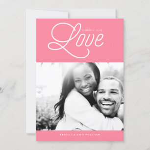 Foto van Roze "Sending Our Love" Valentijnsdag Feestdagenkaart