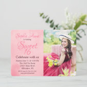 Foto van roze Sweet 16 Birthday Kaart (Staand voorkant)